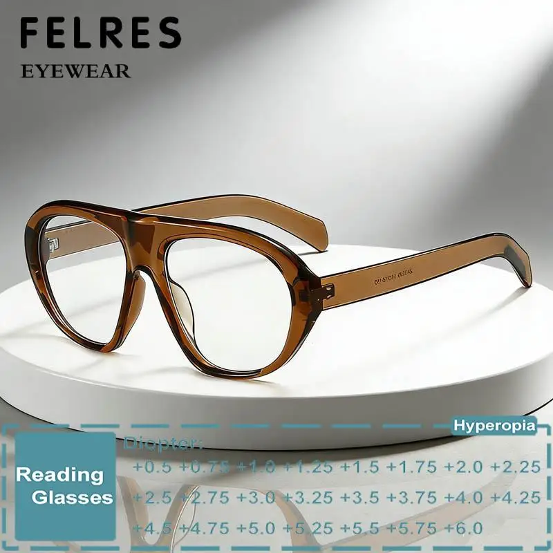 Lunettes de lecture anti-lumière bleue pour femmes, monture optique tendance, verres transparents pour presbytes