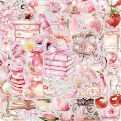 50PCS Pink Light Color Stickers Butterfly Luggage Mysterious Laptop DIY Art Card Waterproof Personality Waterproof PVC Decal 