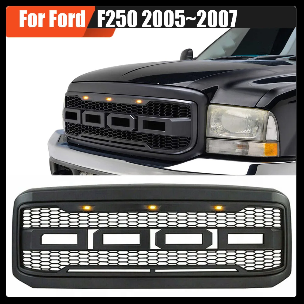 

Car Front Middle Grille Bumper Grill Racing Grills High Quality ABS Off-road Pickup Auto Parts Fit For Ford F250 2005~2007