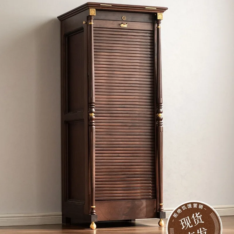 

New version of black walnut solid wood without sticker, cabinet play jewelry tea set cabinet, adult storage cabinet