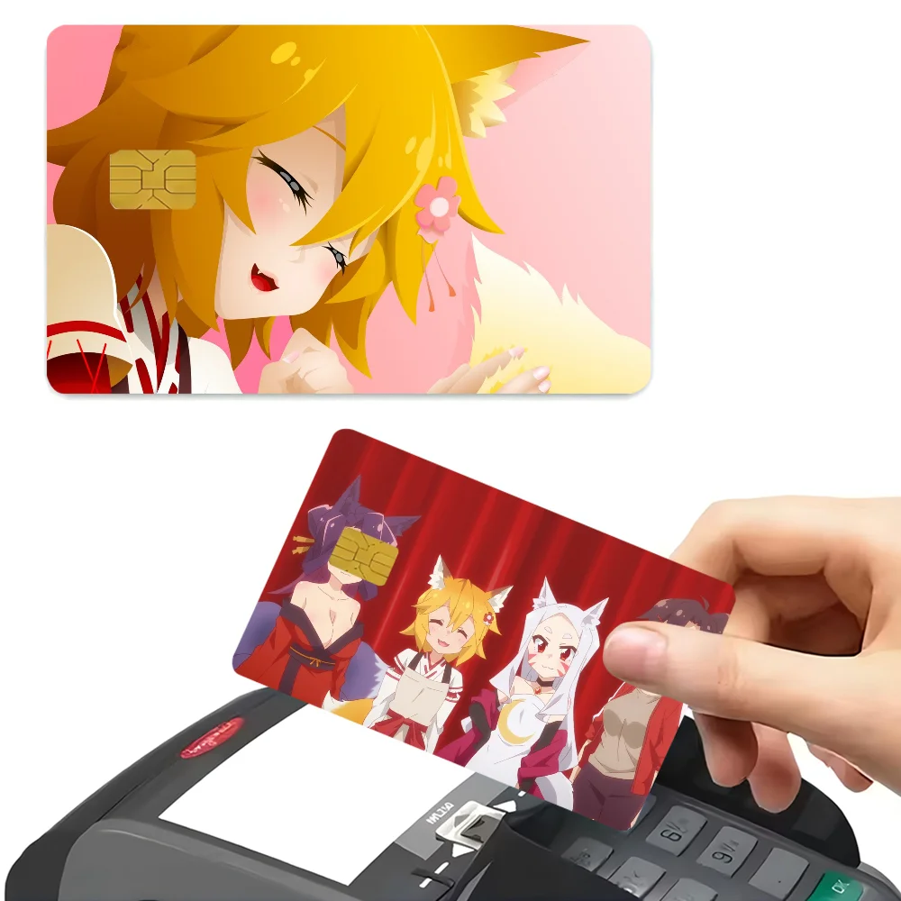 The Helpful Fox Senko San Cartoon Credit Card Skin Stickers For Bank Card Bus Metro Card Sticker Waterproof Women Gift