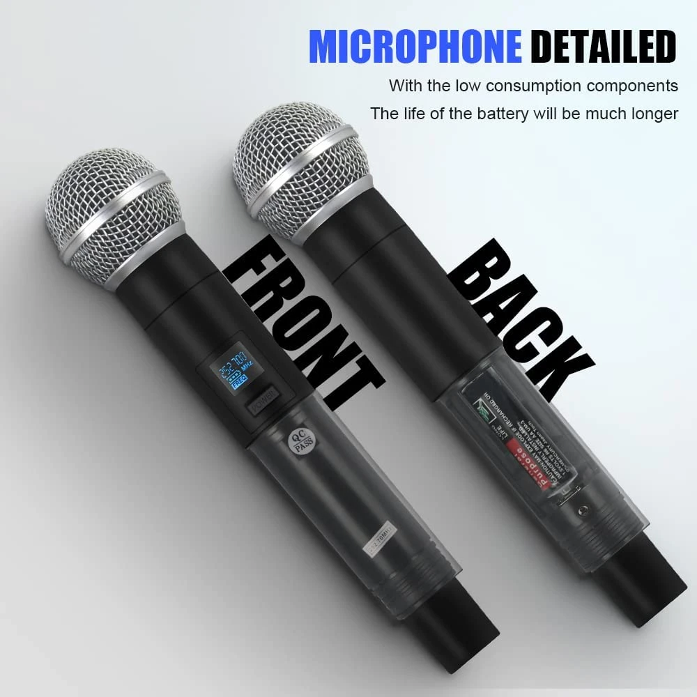 Chuyên Nghiệp 1/4 Kênh UHF Tần Số Cố Định Micro Không Dây Cầm Tay Micro Hát Karaoke Cho Đảng Diễn Sân Khấu Nhà Thờ