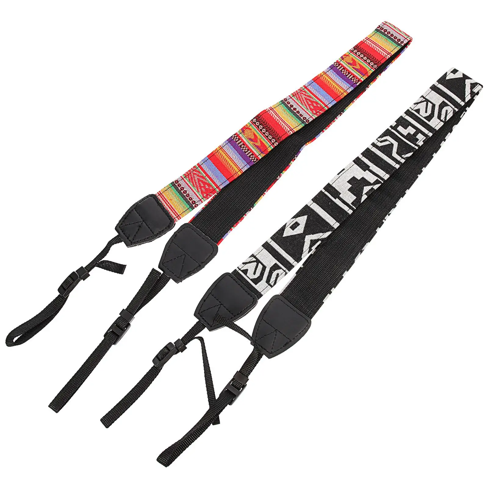 

2Pcs Camera Shoulder Strap Ethnic Style Sling Retro Photography Lanyards Adjustable Soft Comfortable DSLR