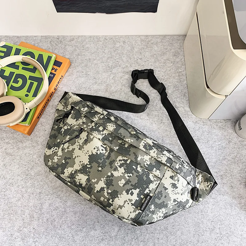 Men's Tactical Crossbody Pack - Camo Chest Waist Bag Phone Holster, Multifunction Sport Sling for Hiking Cycling Gym