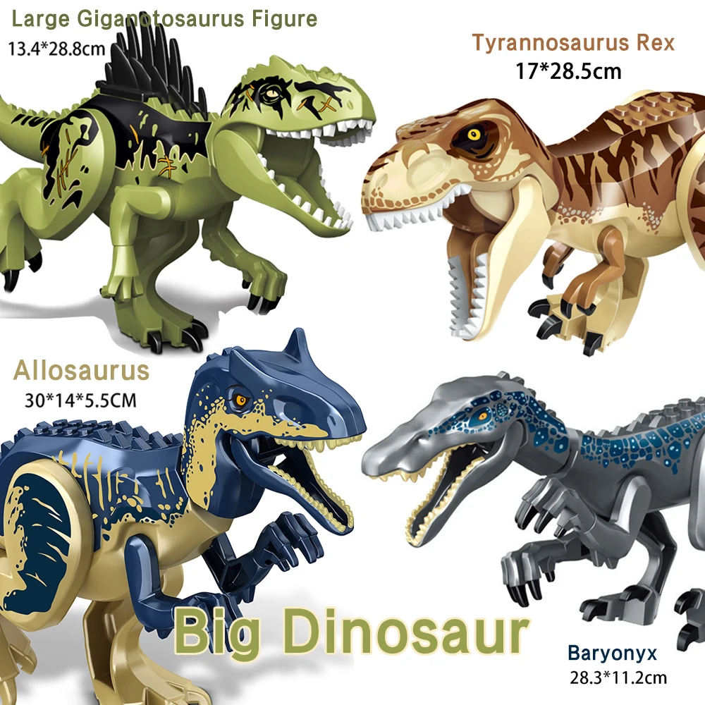 Large Buildable Dinosaur Figurine, Realistic Dinosaur Action Figure, Kids Animal Model Toy for Birthday & Holiday Gift
