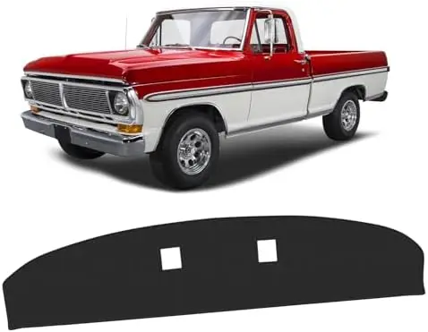 

FIILINES Dash Cover for 1967-1972 F100 F250 F350 – Black Nonslip Sunshade Dashboard Protector