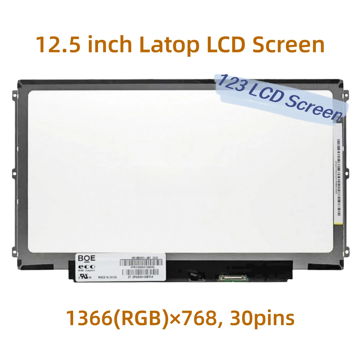 Tela Lcd para Laptop Dell Latitude Dell Latitude E7240 E5250 E7250 5240 Lp125wh2 Tpf1 Hb125wx1100 1366×768 125