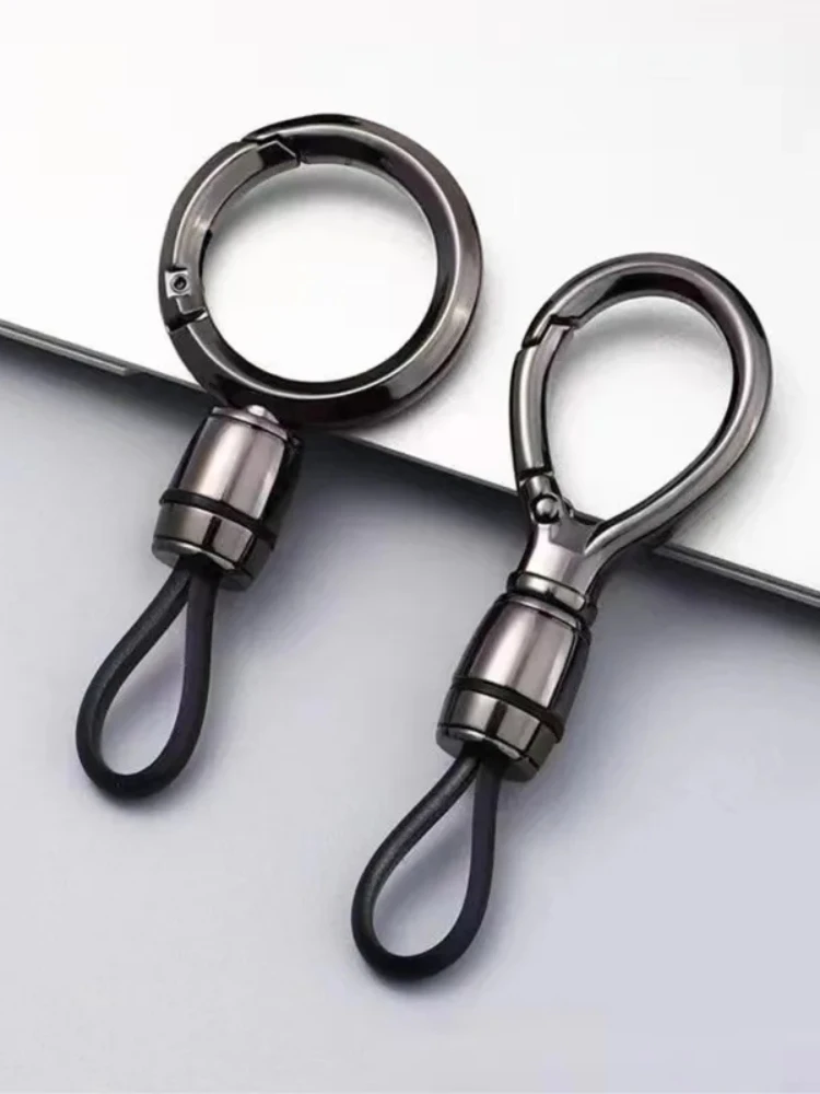 Porte-clés de voiture pendentif en métal Simple porte-clés hommes taille suspendue boucle anneau pendentif haut de gamme affaires Anti-perte porte-clés