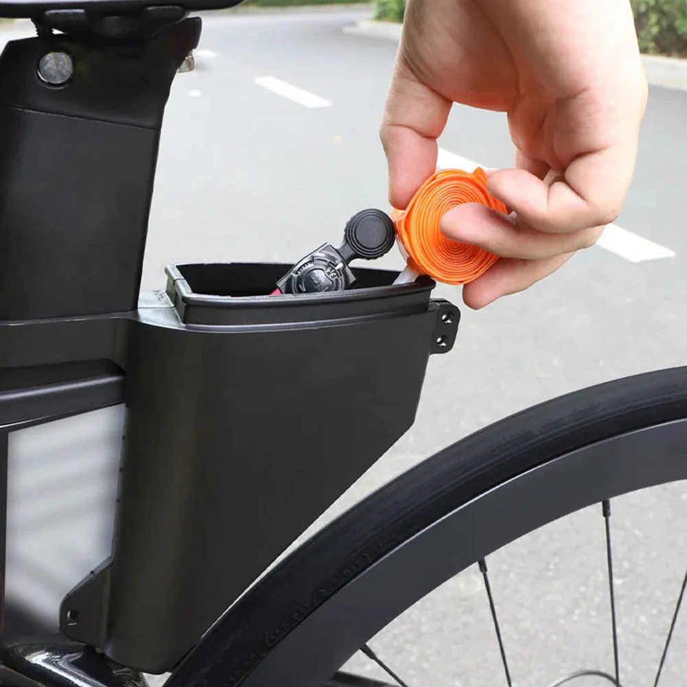 Road Bike Tail Bag Hard Shell Bike Teardrop Seatpost Bag Large Capacity Bike Seatpost Torpedo Saddle Bag for Outdoor Sports