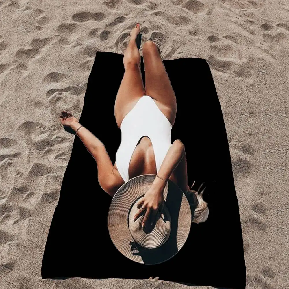 H-HellstarS Fashion Logo منشفة الشاطئ الكرتون لطيف الصيف للأطفال حمام سباحة كبير منشفة الشاطئ ماصة للسباحة والسفر #4