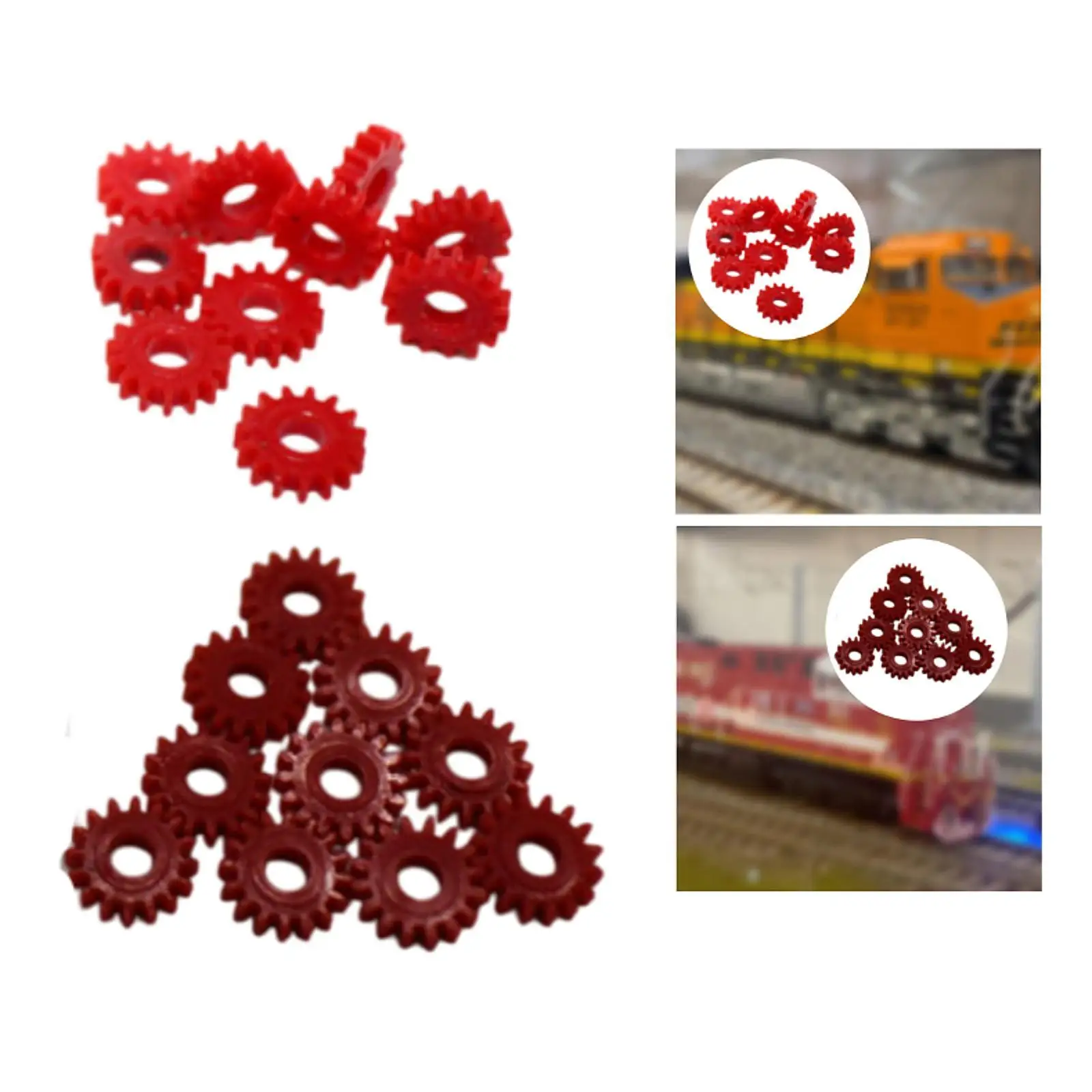 

10 Pieces of Electric Train Gear for 1/87 Model Railway Components