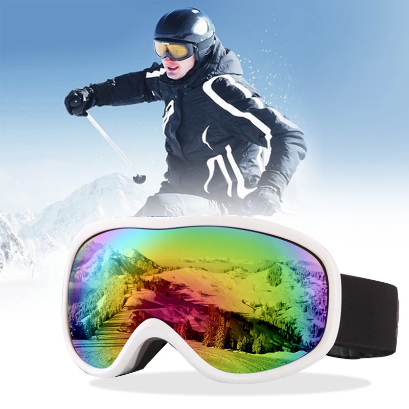 Ski Goggles Double Layers UV400 Anti-fog Big Ski Mask Glasses Skiing Snow Men Women Snowboard Goggles Skiing Sunglasses Eyewear