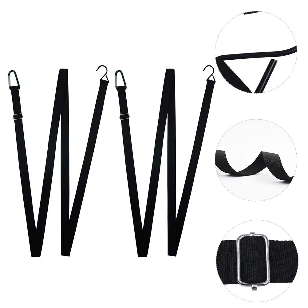 

2Pcs Straps Windproof Elastic Fixing Belt Auto Mountaineering Buckles Strong Durable Polyester Metal Compact Storage
