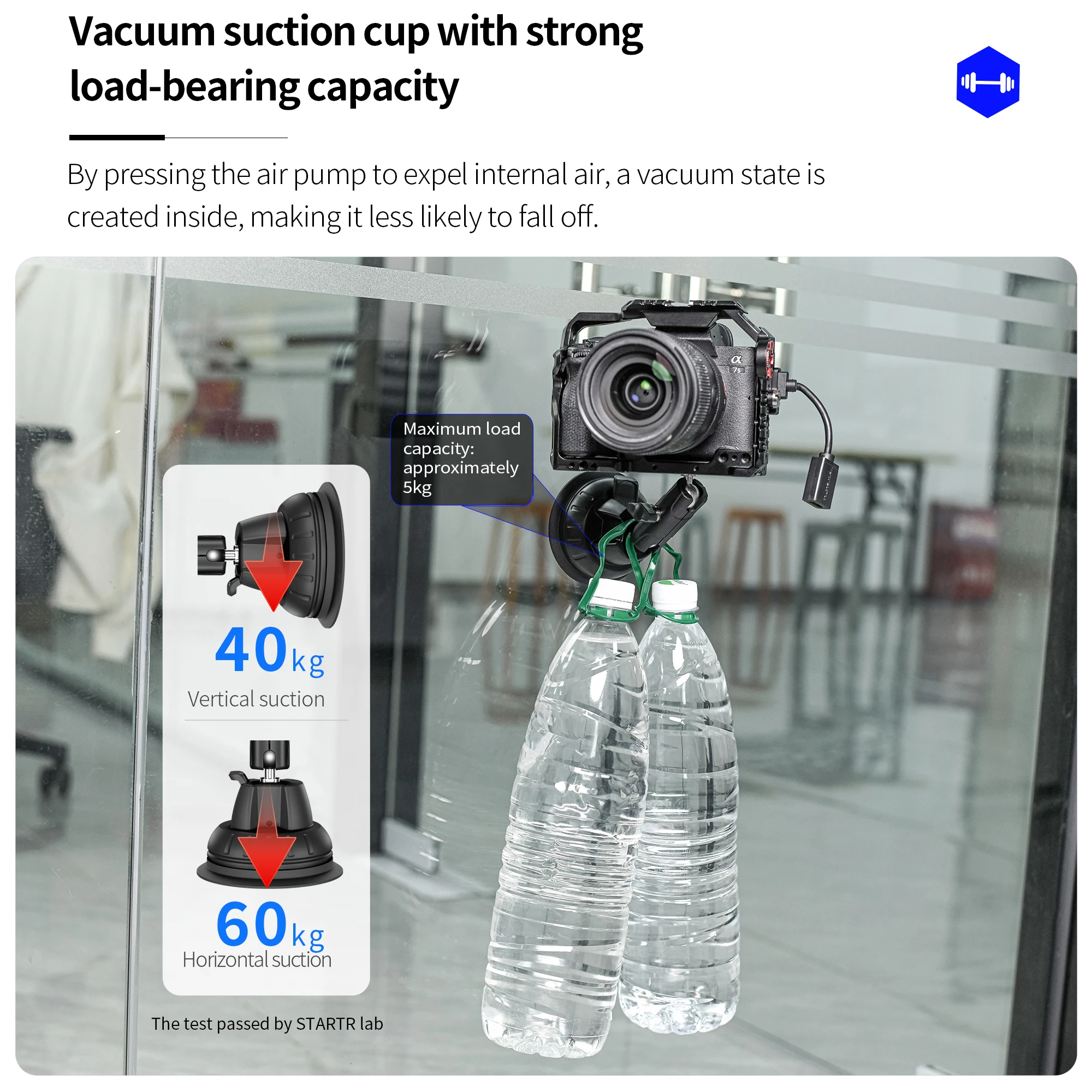 STARTRC Suction Cup Mount for DJI Pocket 3 Car Glass Sucker Stable Powerful Vacuum Suction Cup for Osmo Pocket 3 Accessories