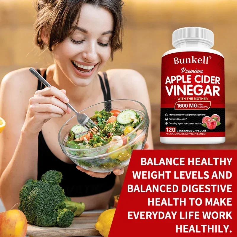 Apple Cider Vinegar Capsules, Promote Digestion, Detoxify The Intestines, Support Weight Management, Replenish Energy