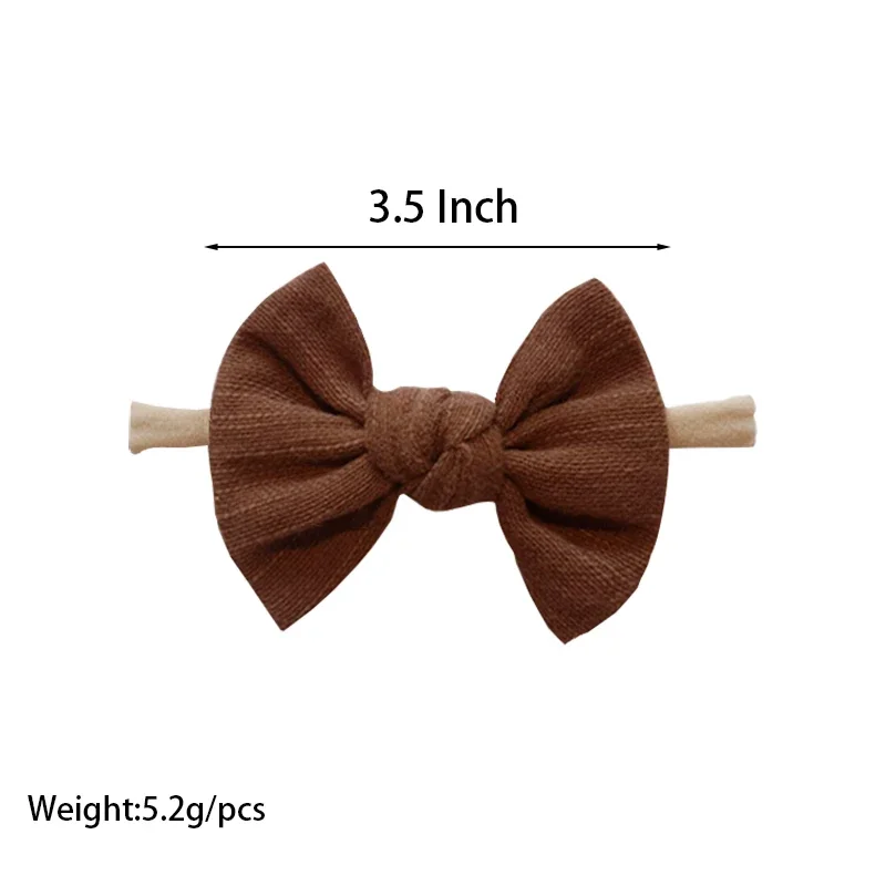 Candy Color Bowknot Baby Headband, Turbante para meninas recém-nascidas, Elastic Hair Bands, Nylon Headwear Acessórios para cabelo infantil Bonito, Atacado