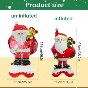 Aufrechter Santa Claus Ballon, Weihnachtsfeierdekorationen, Frohe Weihnachten viertes Ornamente, 1PC 10 Hauptverkaufstruktur - №7