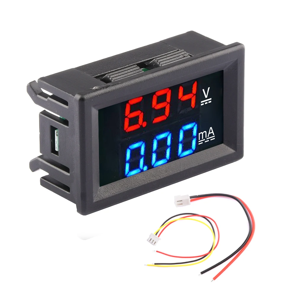 DC 100V 1A Digital Voltmeter Ammeter LED Amp Dual Digital Volt Meter Gauge 0.28