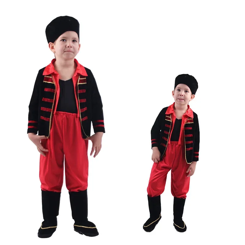 Baby Boys Children Russian boy Costume Europe national Suits Costume Party drama stage cosplay holiday Halloween costumes