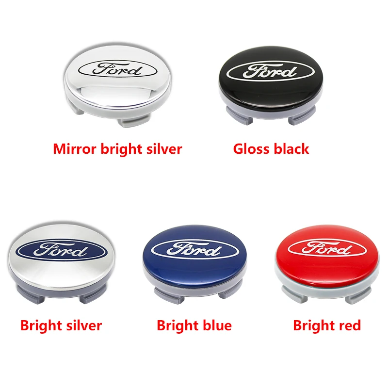 4Pcs 54mm Auto Emblem Original Wheel Center Cover Car Badge Hubcaps For Ford Focus MK2 Fiesta Mondeo Shelby Kuga Ecosport Falcon