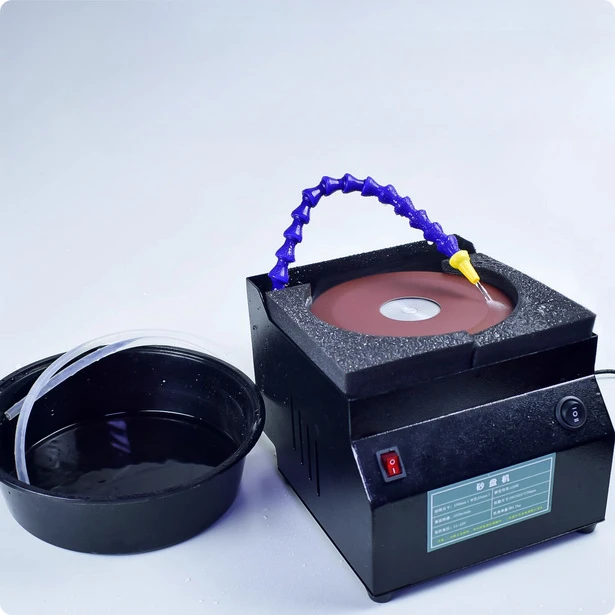 150mm Water-Cooled Electric Knife Sharpener - Wet/Dry Grinding Wheel with One-Touch Water Circulation & Adjustable Speed