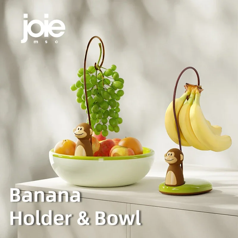 Joie Banana Holder Fruit Plate Monkey Banana Holder & Bowl for Home Living Room Light Fruit Bowl Grape Snack Tray Storage Box