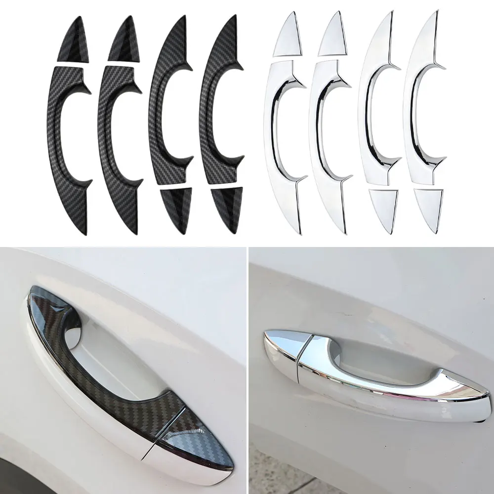 سيارة الخارجي غطاء مقبض الباب ل Volkswagen VW Troc T-roc 2017-2023 8 قطعة لاصقة تزيين الكسوة اكسسوارات التصميم