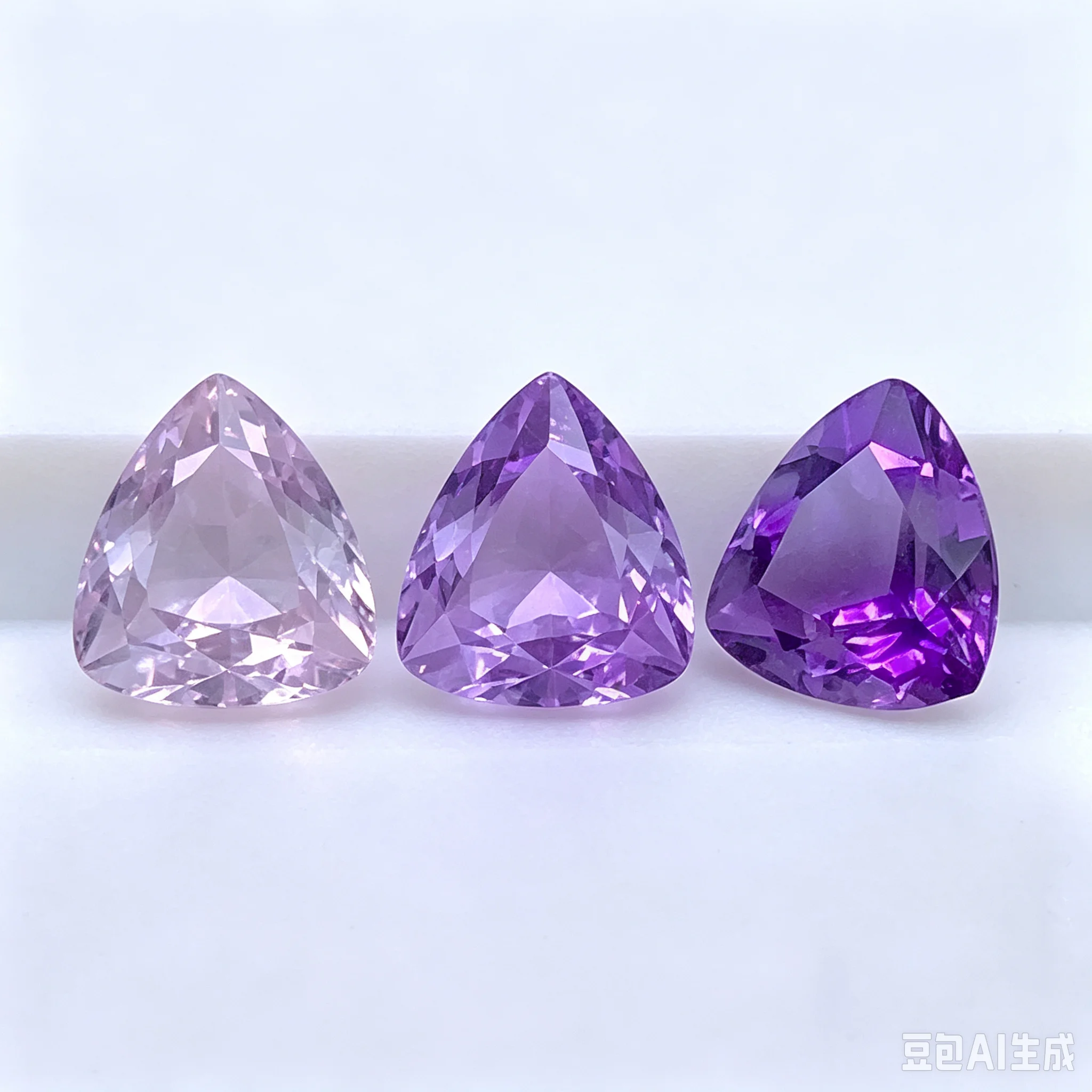 50pcs 20pcs Lot Good Quality Natural Amethyst 4mm-10mm Trillion Facet Semi-Precious Loose Gemstone