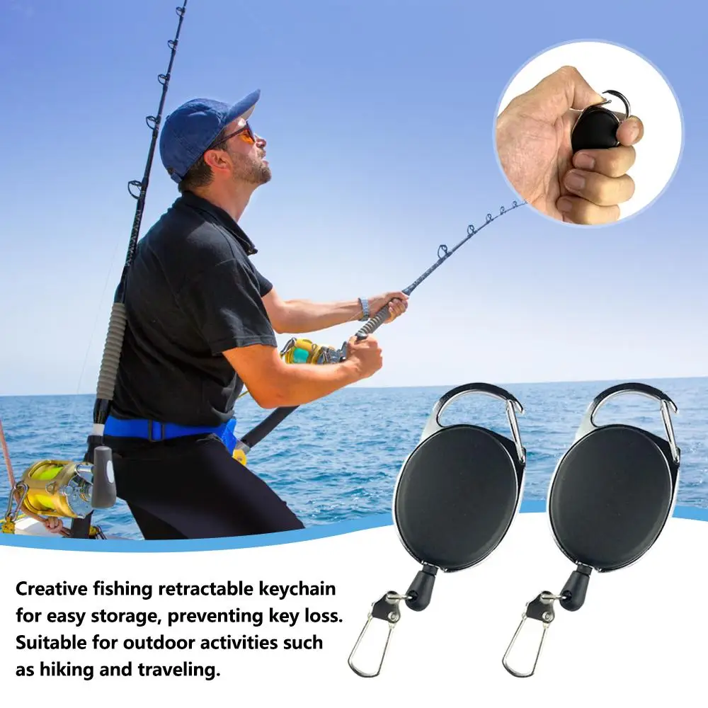 4 قطعة سلسلة المفاتيح الصيد قابل للسحب الإبداعية 360 درجة الدورية مشبك في الهواء الطلق المشي لمسافات طويلة السفر مشبك حلقة رئيسية أداة قابلة للسحب