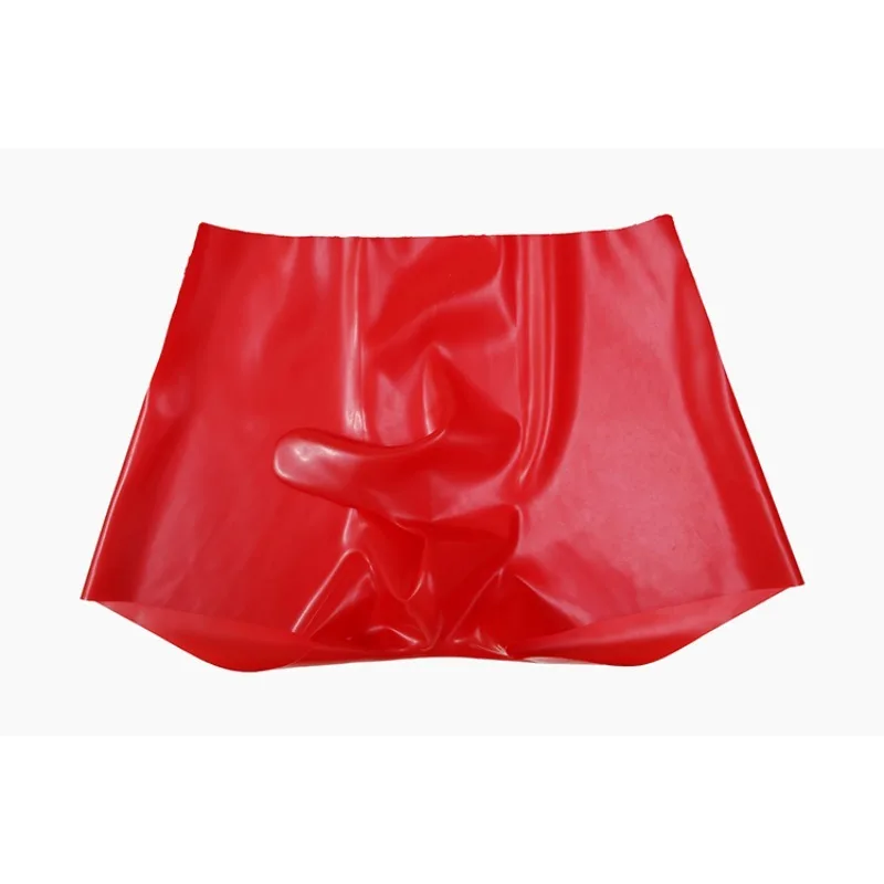 Shiny Boxers Shorts Men Latex Sexy Underpants Penis Sheath Wateproof See-Through Male Underwear Costumes Lingerie Man Panties