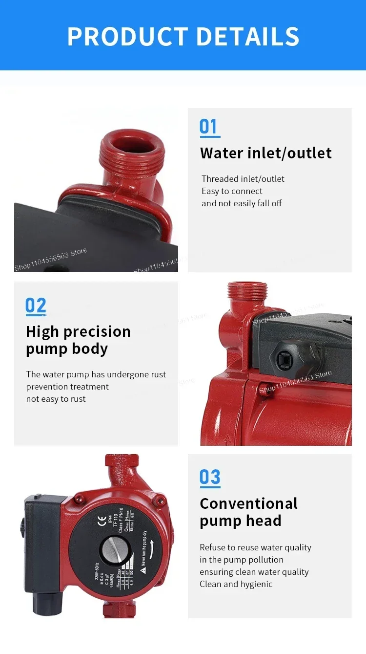 DN40 Hot Water Circulator - Electric Pressure Booster for Heating Systems