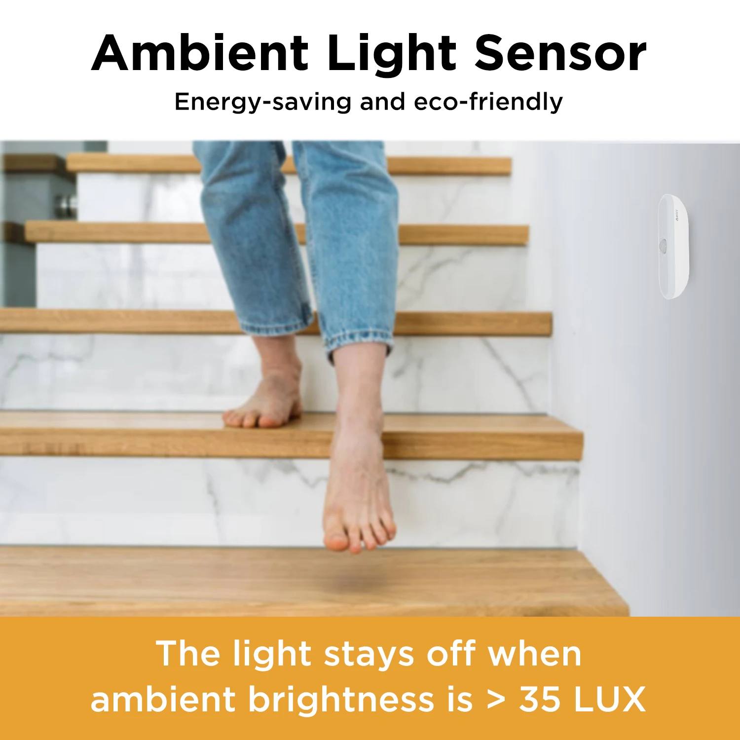 GONEO Motion and Brightness Sensor Light Magnetic Rechargeable Battery LED Night Light for Bedroom Corridor Hallway Closet