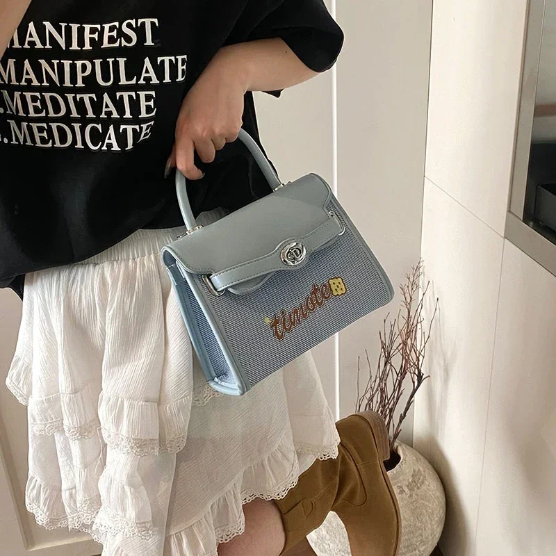 

Современная женская сумка через плечо в стиле Парижа — минималистичная винтажная кожаная сумка-тоут с буквенным логотипом, дружелюбная для поездок на работу