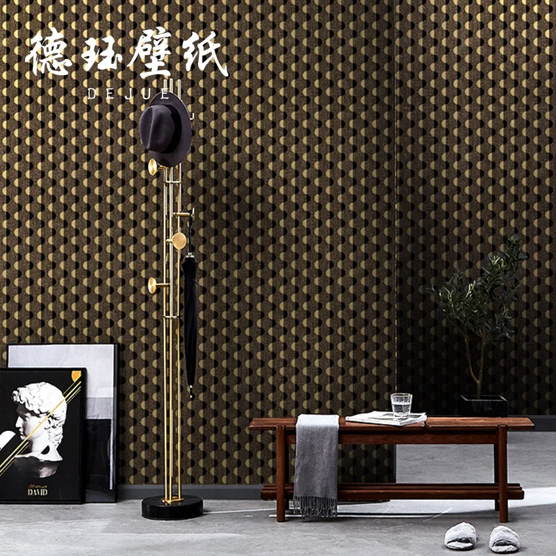 Nordic Modern Simple Black and White Polka Dot Ripple Stripe Wallpaper for Bedroom Living Room Background High End Feel