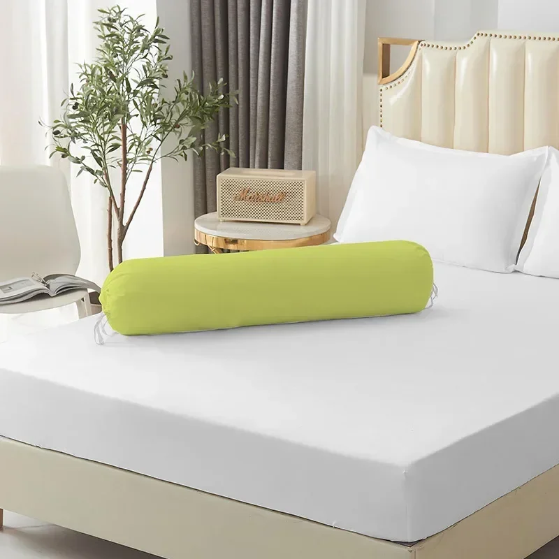 New Cylindrical Pillow Case Long Pillow Cover Summer Thin Comfortable Pillow Case Neck Bolster Headrest Cushion Cover Home Decor