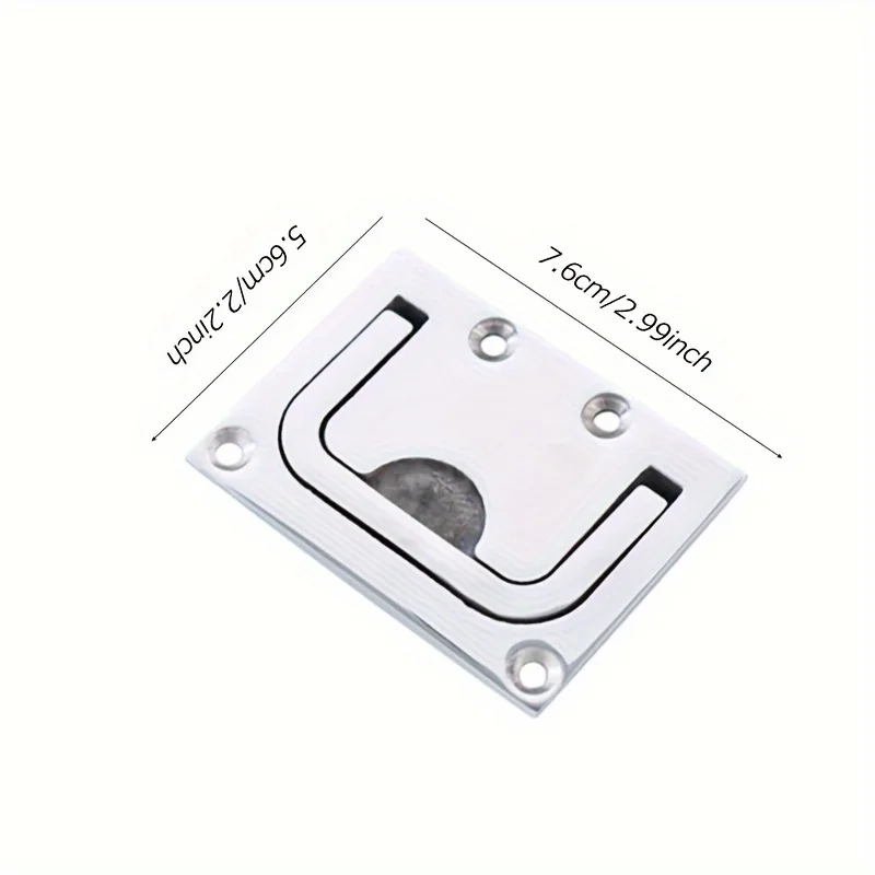 Stainless Steel Flush Pull Ring Hatch Latch Handle for Boat Deck Hatch, Marine Grade, for Cabinet Yacht Accessory