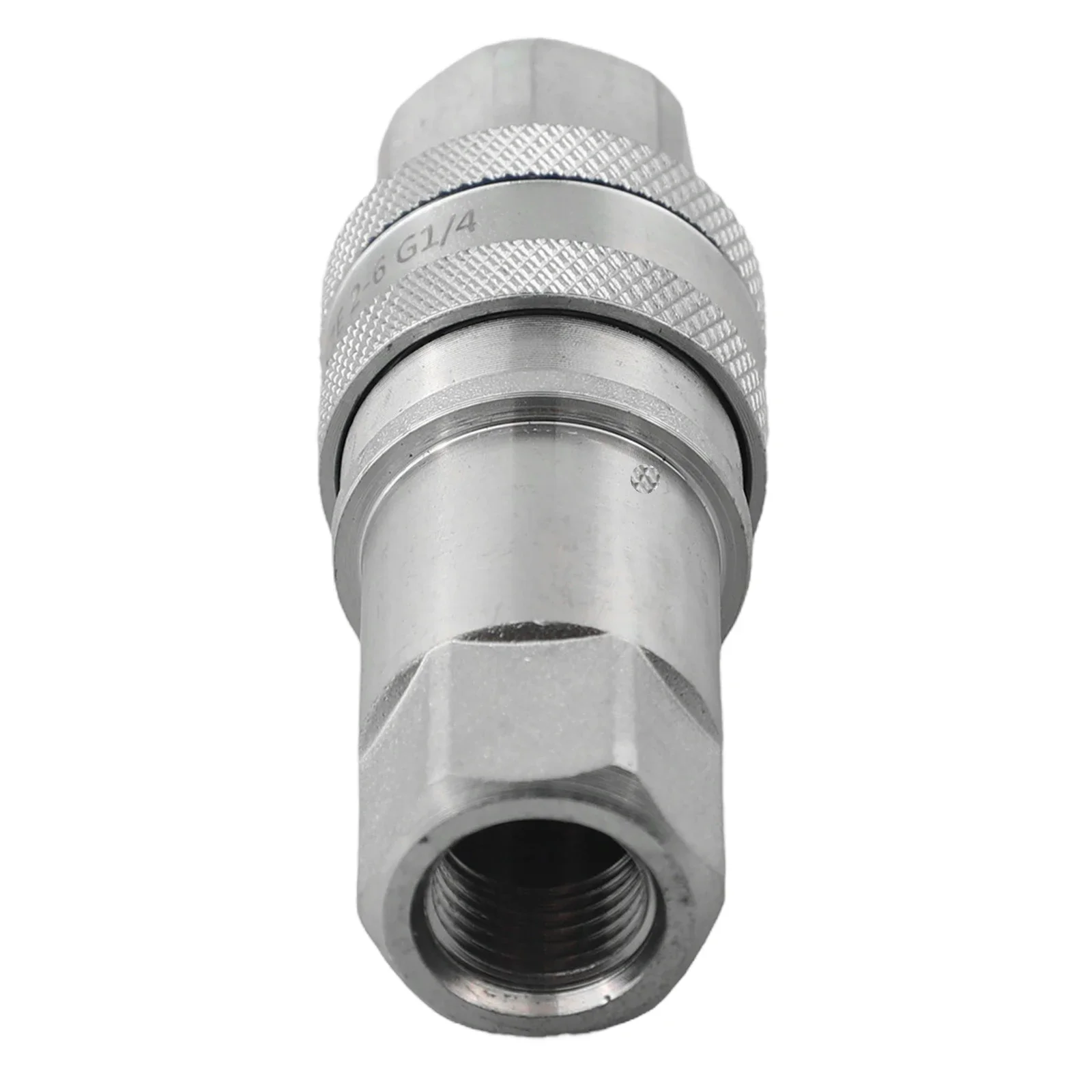 Automatic Closing Hydraulic Connector Hydraulic 14.2mm 0.56in Carbon Steel Fitting Tight Thread Riveting Automatic Valve Closure