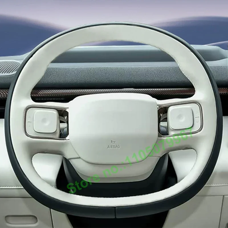 

Чехол на руль автомобиля из искусственной кожи и углеродного волокна, сшитый вручную, противоскользящий, прочный, для LYNK&CO 900, аксессуары для интерьера
