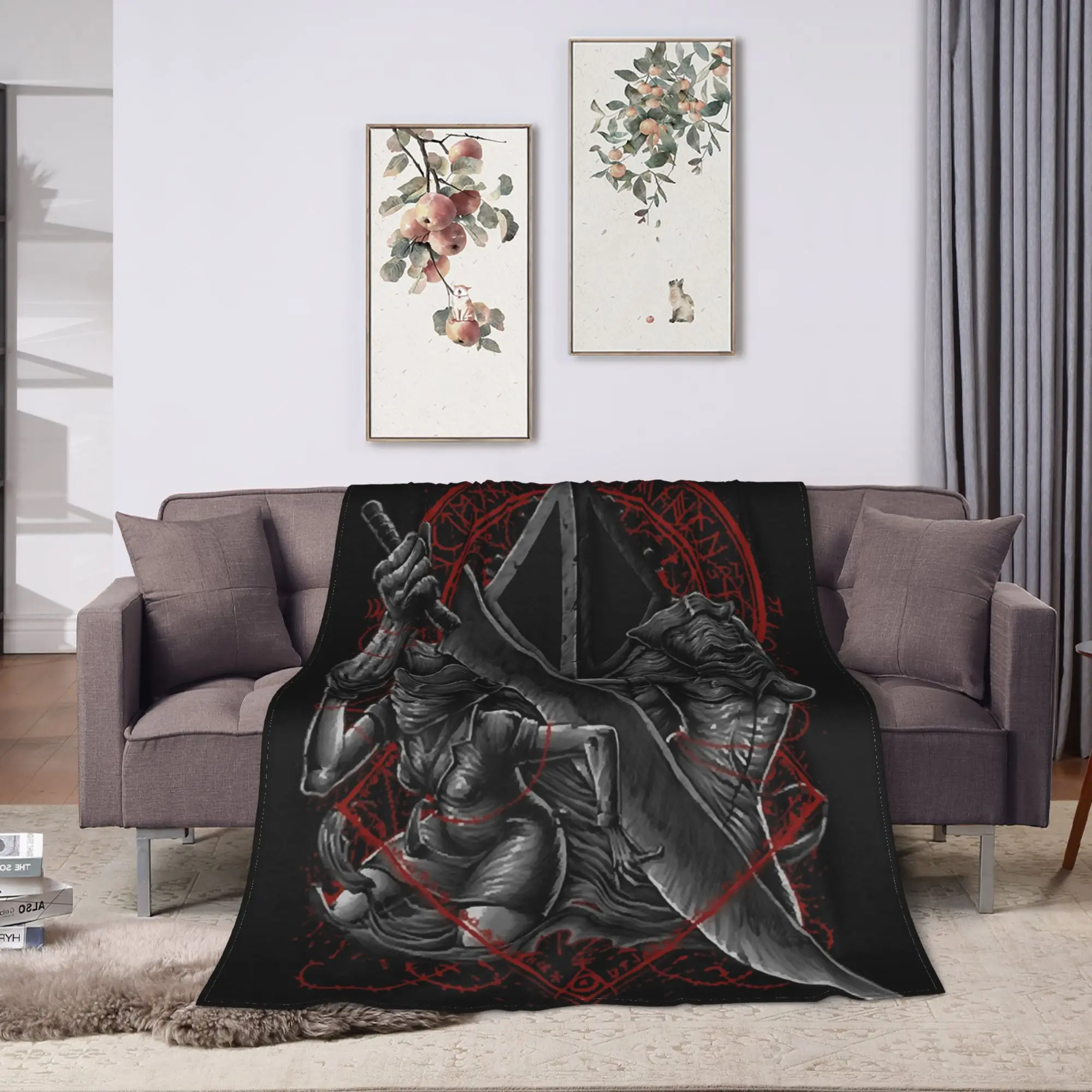 Pyramid head Silent Hill 2 Soft Warm Blanket  Travel Office Throw Blanket Fluffy Living Room Flannel Bedspread Sofa Bed Cover