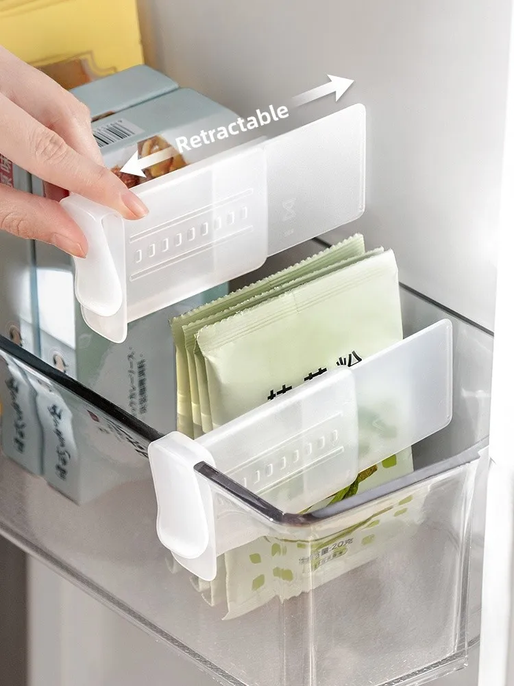 Lazy Corner Fridge Freezer Partition Storage Box Organizer Kitchen Divider Plastic Material Refrigerator Interior Accessories