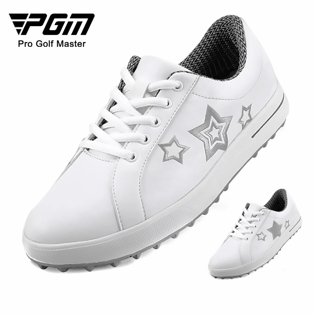 

PGM Women Golf Shoes Spikeless Anti Slip Waterproof Breathable Lace-up Casual Sneakers Sports Lady's Buckle Golf Shoes XZ113