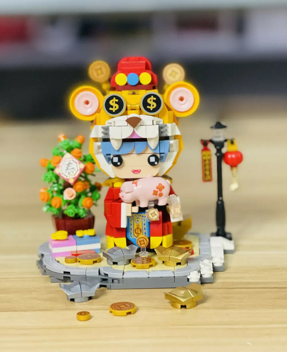 LOZ mini Blocks Building Bricks Girls Toys Puzzle Tiger Year Gift Chinese New Year Home Decorations 1751 1752