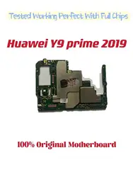 Original Unlocked Main Board For Huawei Y9 prime 2019  Mainboard Motherboard Unlocked With Chips Circuits Flex Cable