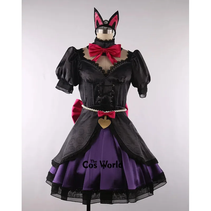 OW D.Va Hana Song Black Cat Luna Tee Dress الزي الرسمي ألعاب أزياء تنكرية