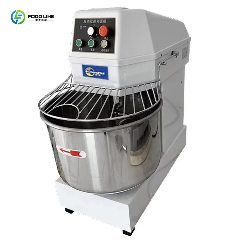 Custom Heavy Industrial Two Speed Dough Mixer Spiral Type Bakery Equipment For Flour Raw Material Mixing