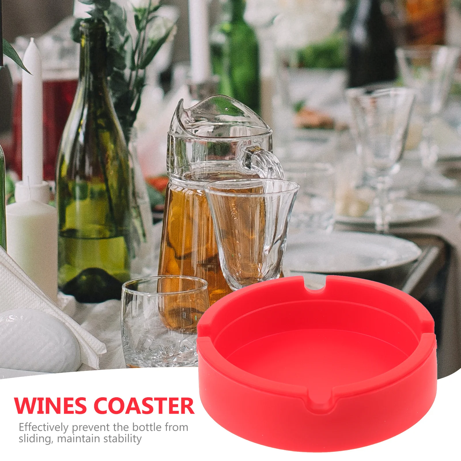 滑り止めワインボトルマット、頑丈なコースター、家庭、ホテル、カフェで多機能に使用可能、ワインボトルホルダー、ティーカップコースター