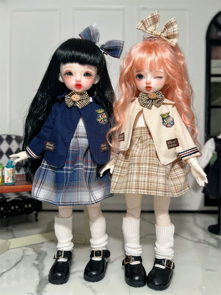 

BJD doll clothes for 1/6 size YOSD cute fashion doll college uniform clothes set 1/6 clothes doll accessories