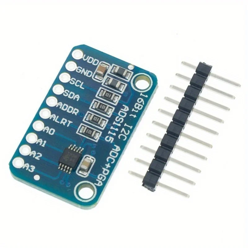 ADS1115 16-Bit 16-Byte 4-Channel I2C IIC Analog-to-Digital ADC Converter with PGA & High Precision for Arduino, Raspberry Pi &