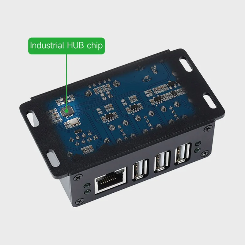 Imagem -04 - Multifuncional Usb Hub Extender Grau Industrial 100m Ethernet Port Network Proteção Esd Over Current Portas Usb