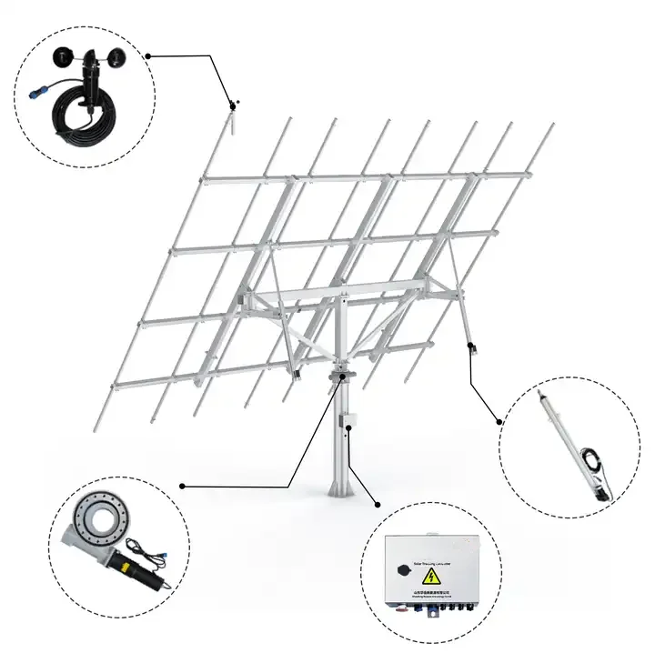 Solar Pv Tracking System Bracket Dual Axis 2 Axis Pv Sun tracker Solar tracker Bracket Solar Trackers